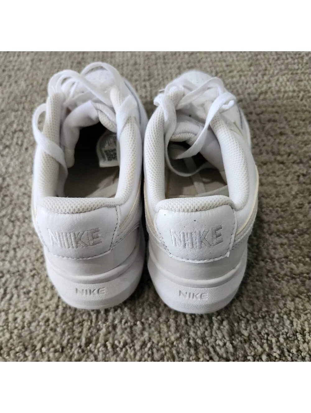 Nike Court Vision White Sneakers Size 7.5 Lace Up